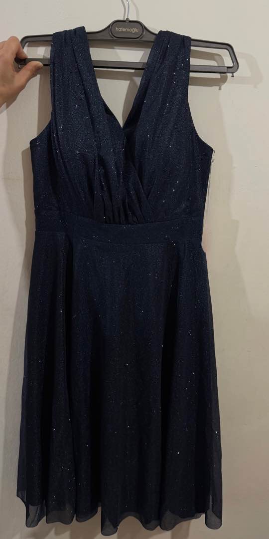 Lacivert elbise